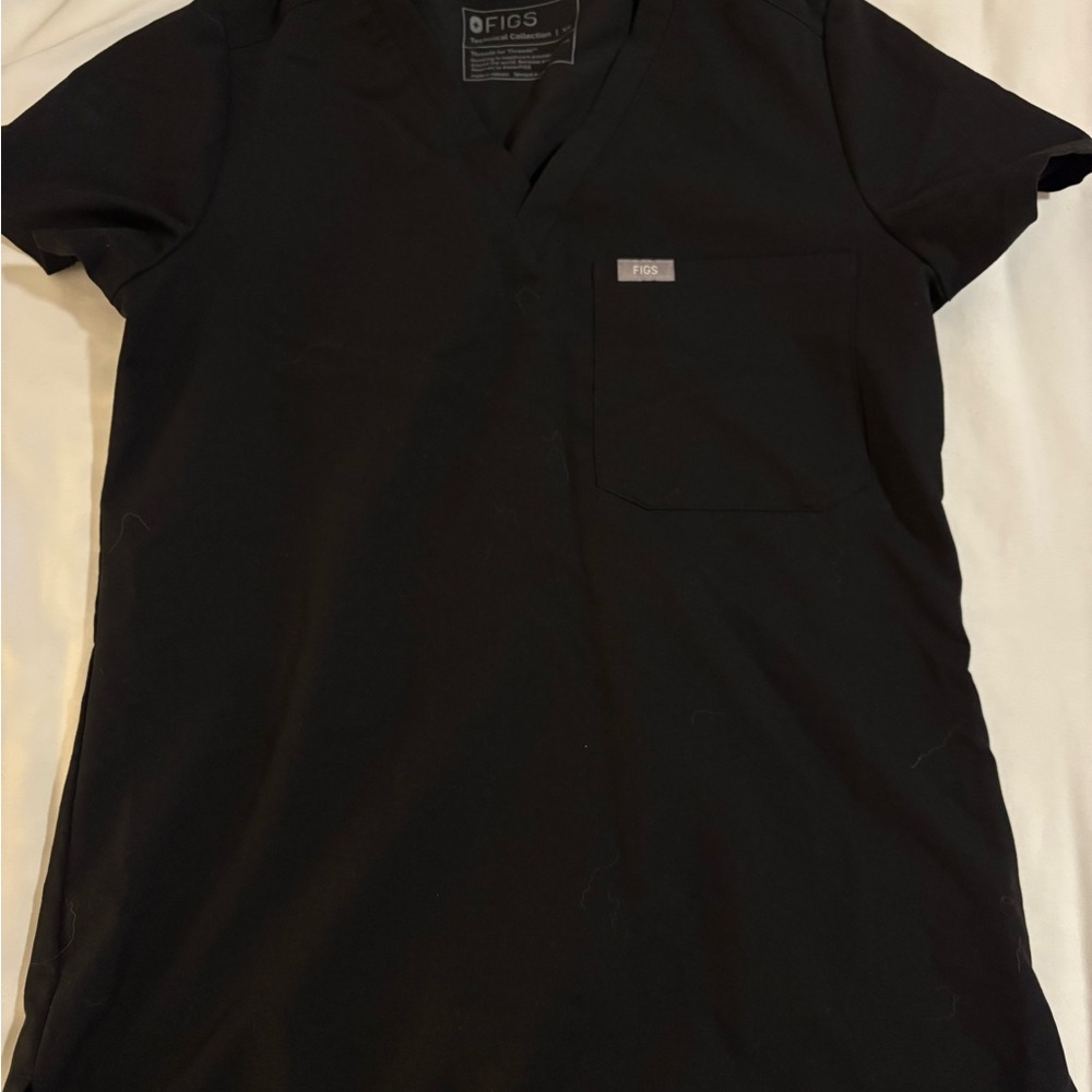 Figs Men's Short Sleeve Black Tee